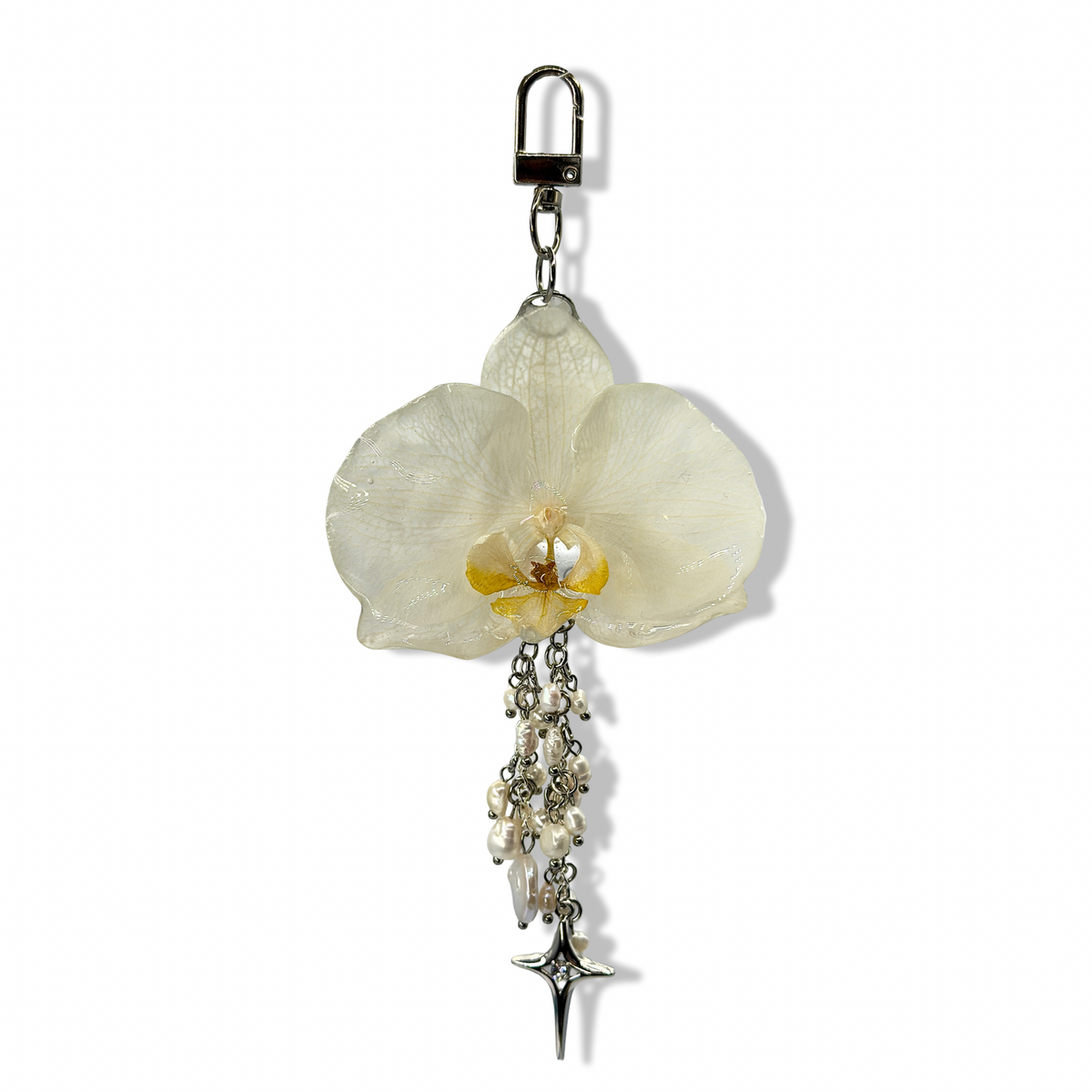 Celestial orchid bag charm