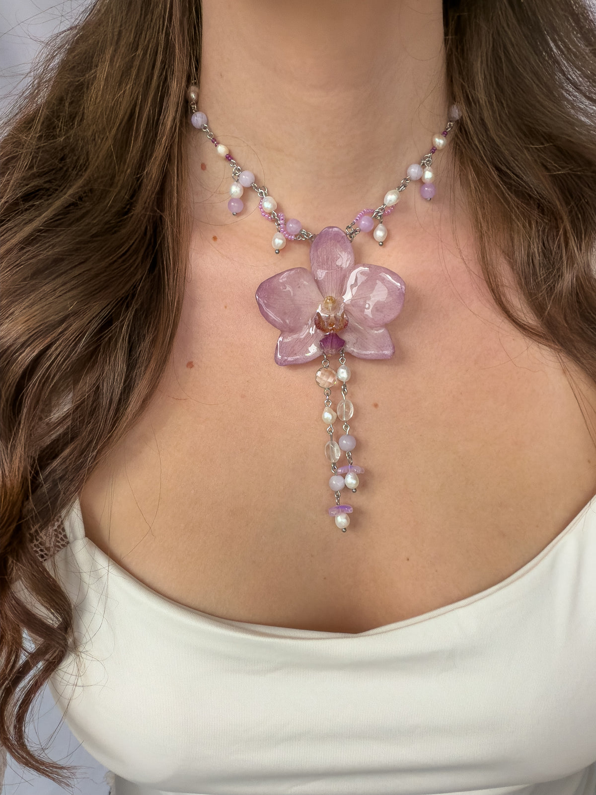 Annaliese orchid necklace
