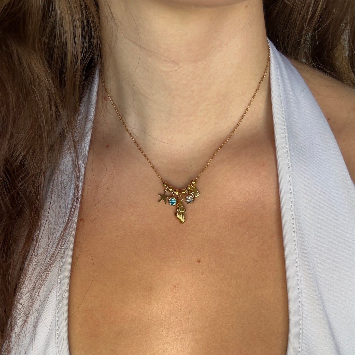 Shelly spark necklace
