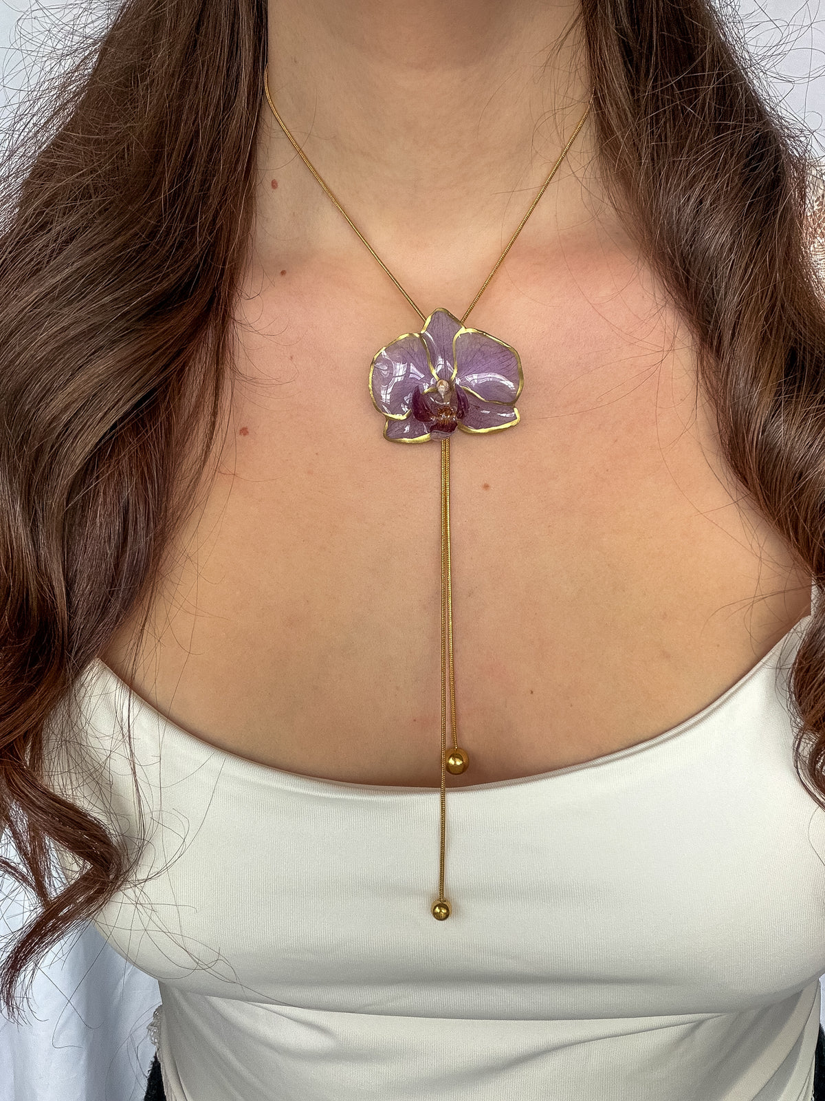 Lilianna orchid necklace