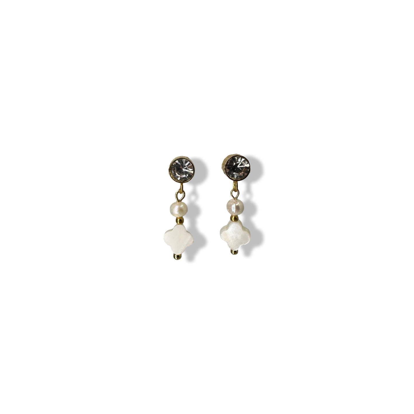 Ricepearls & flowers earrings