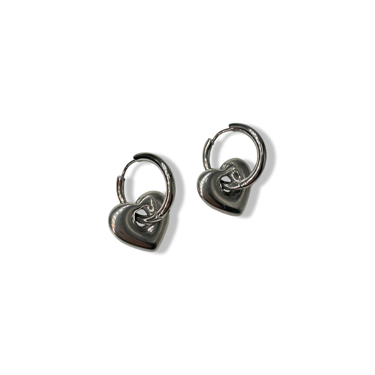 Classy heart chunky earrings