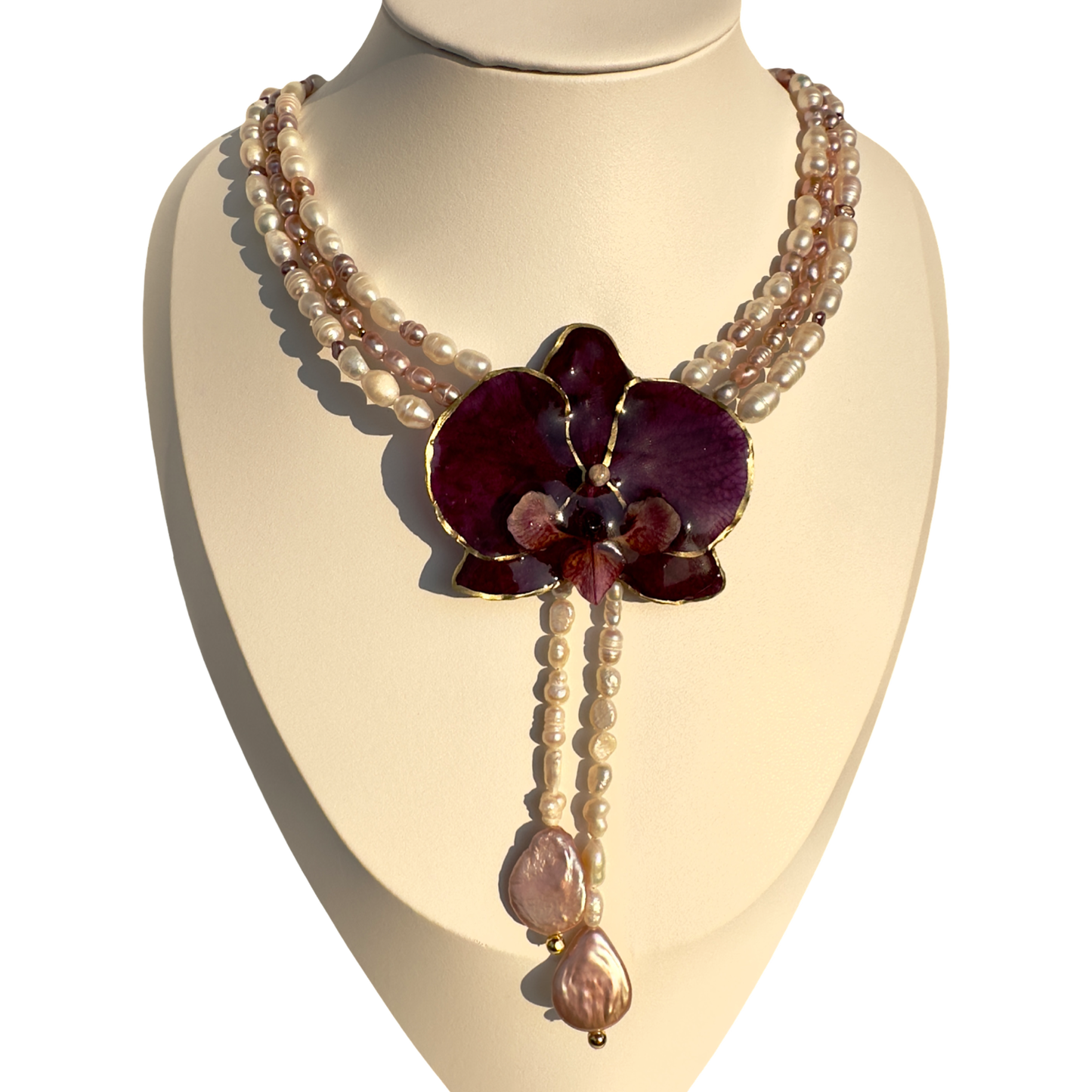 Dark purple layered necklace