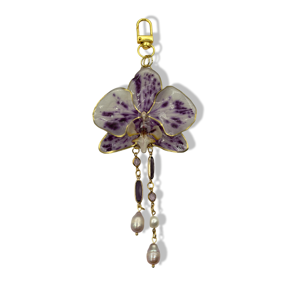 Rosalinth orchid bag charm
