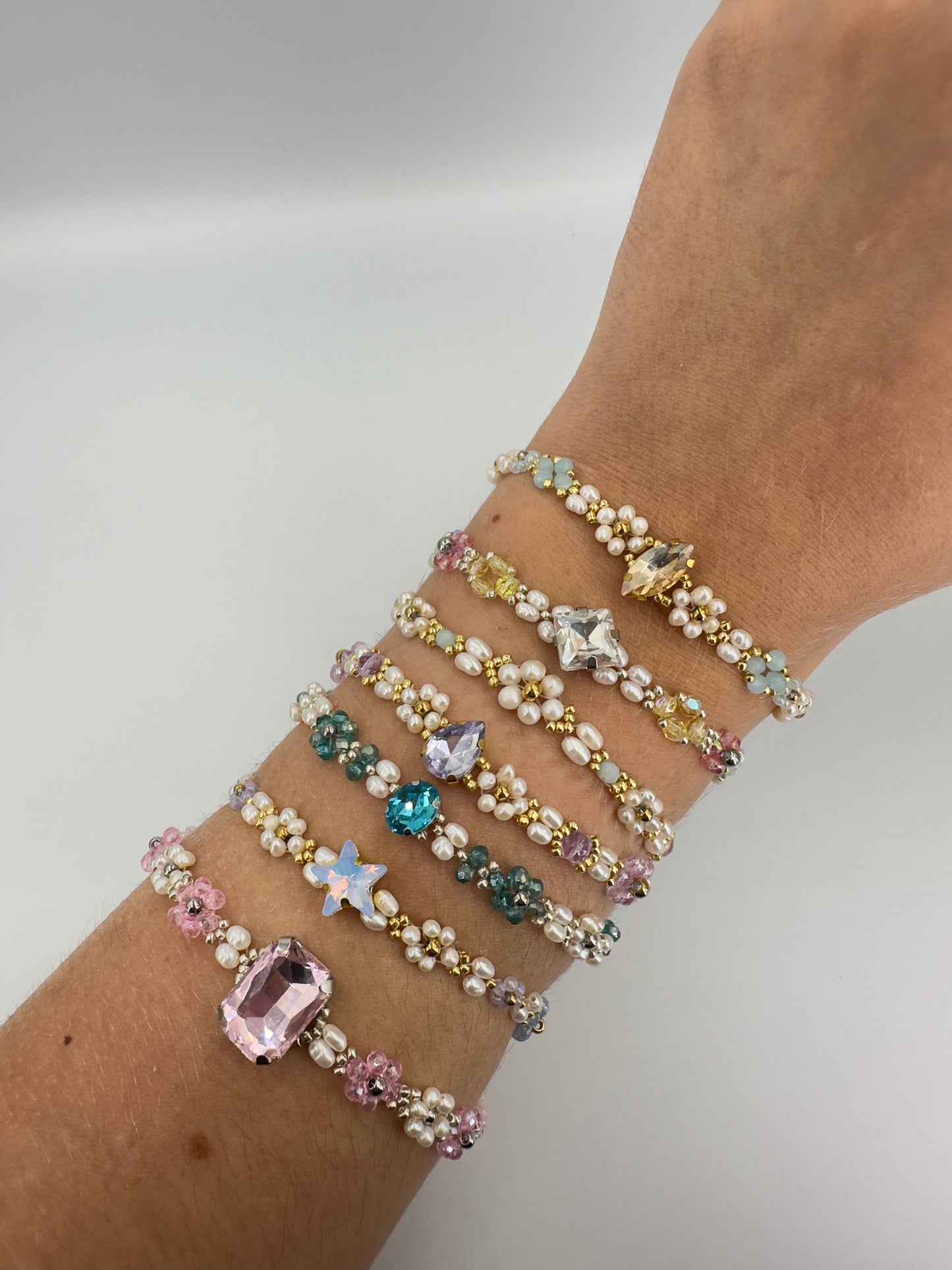 Silver colourfull dreamy bracelet