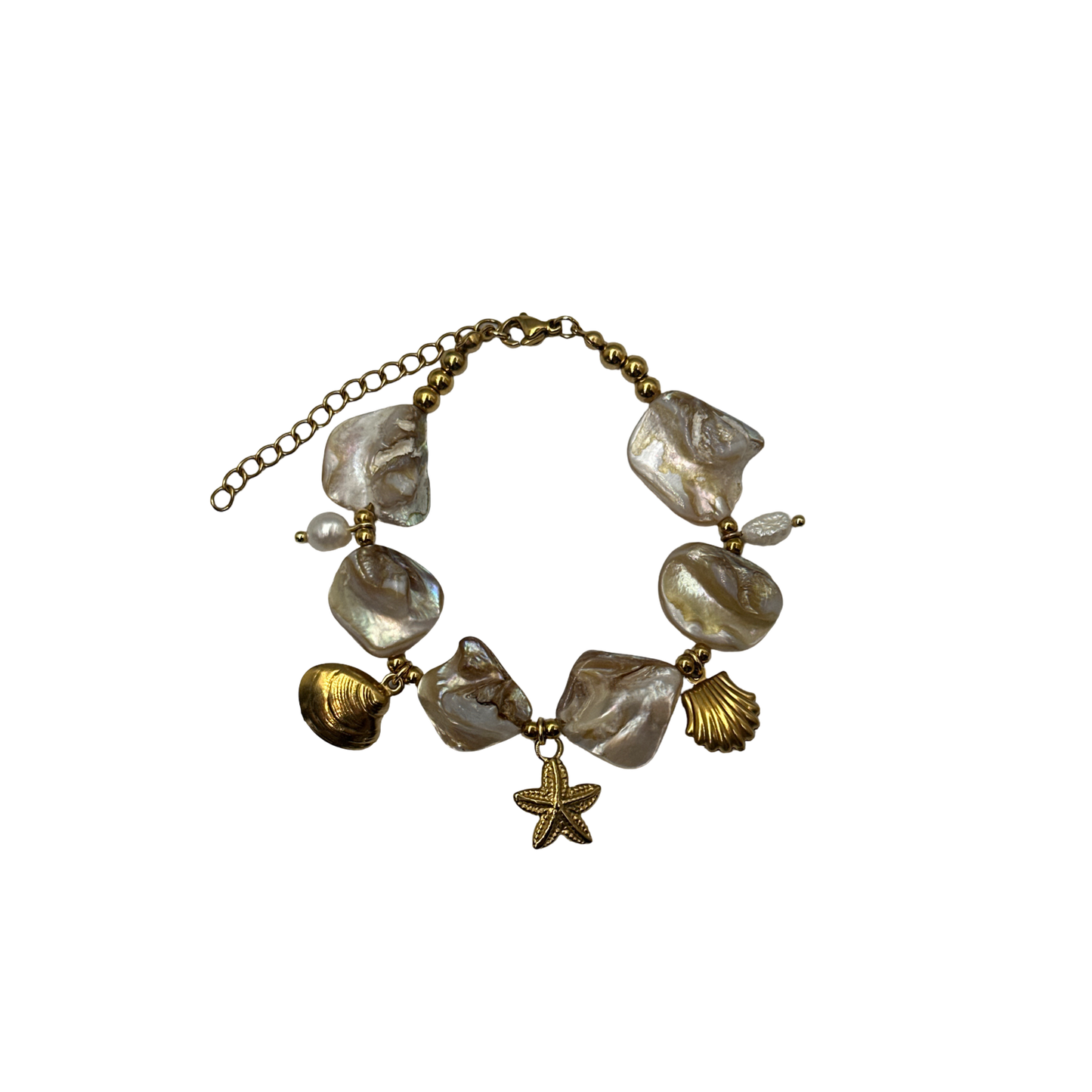 Chunky shells summer pendant bracelet