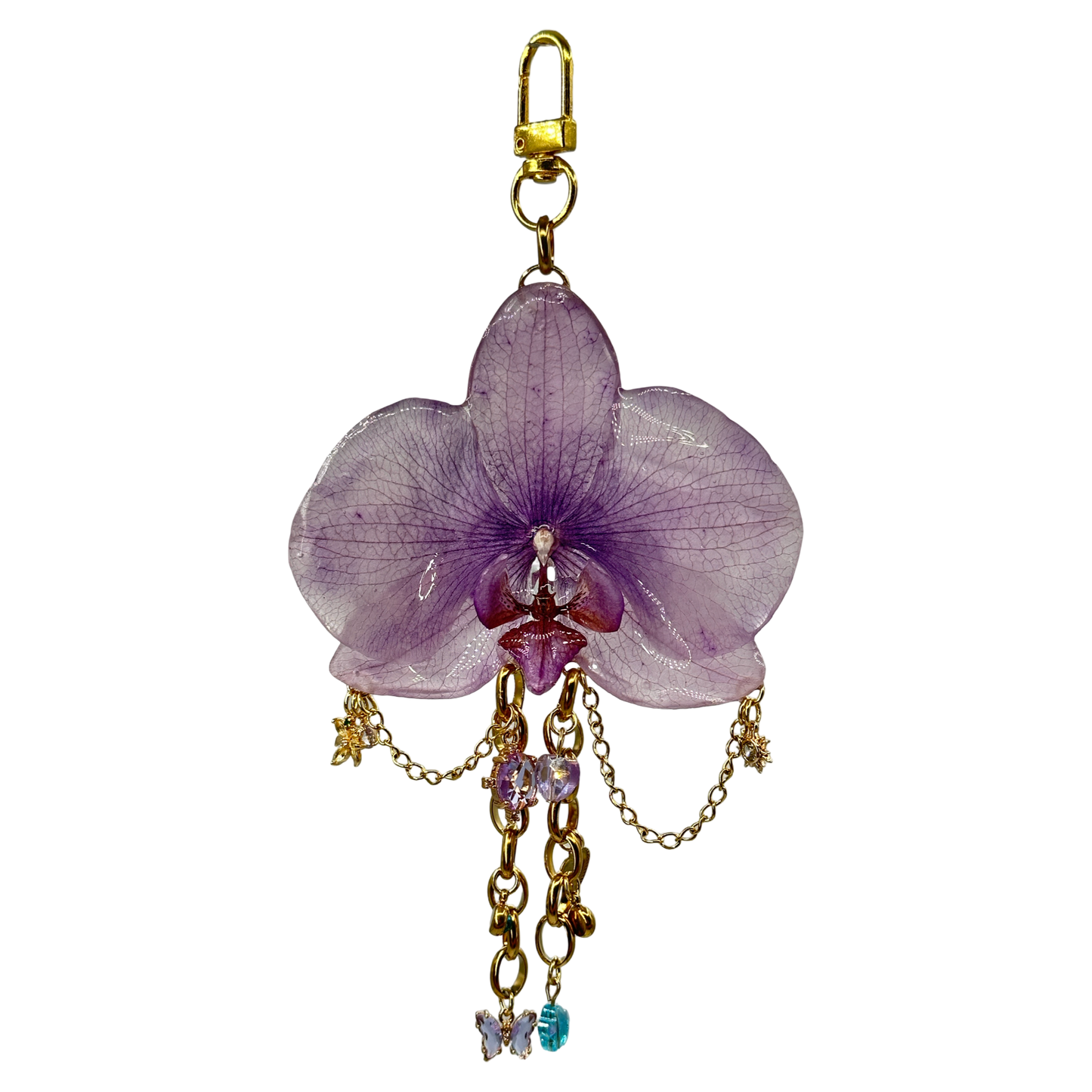 Ranpunzel orchid bag charm