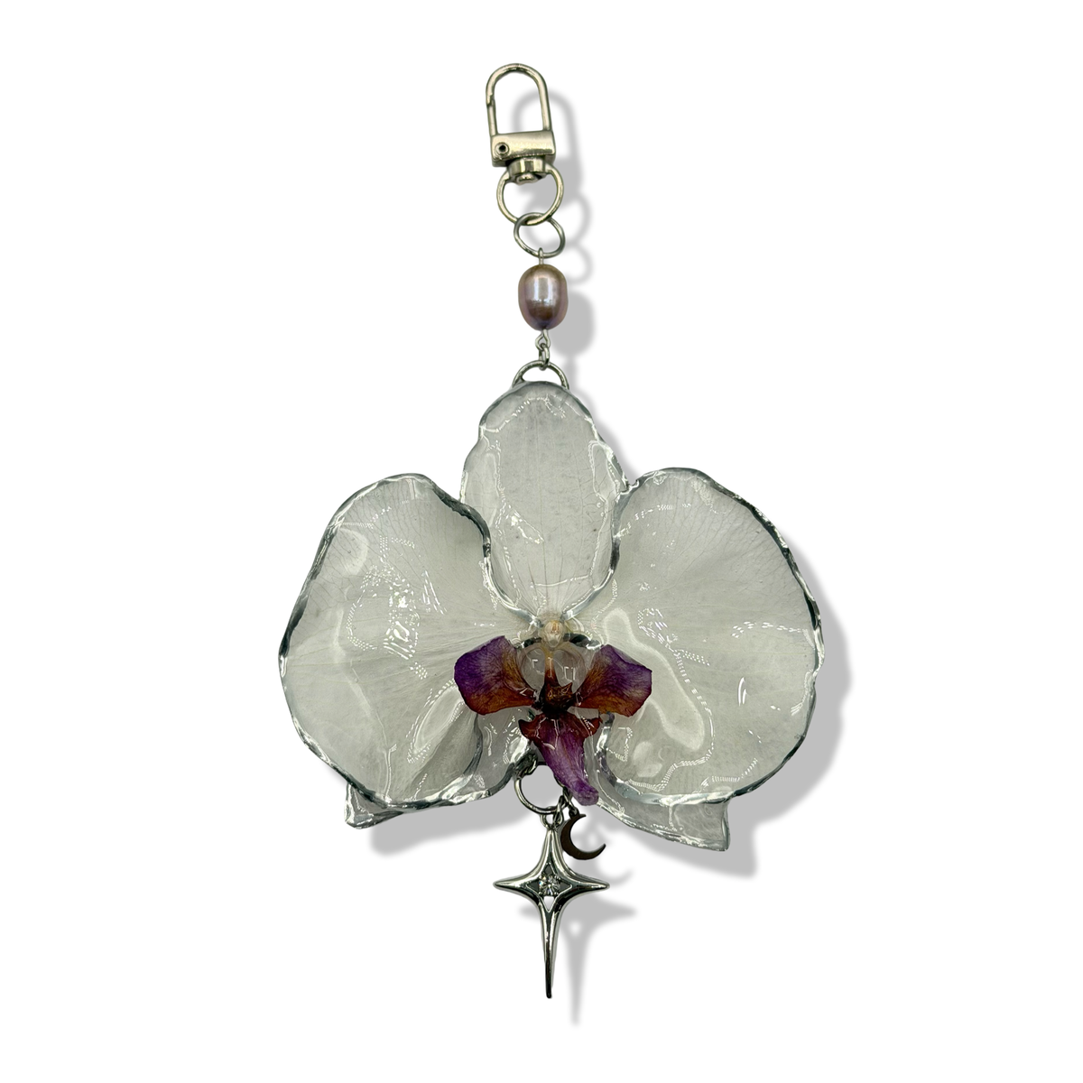Aveline orchid bag charm
