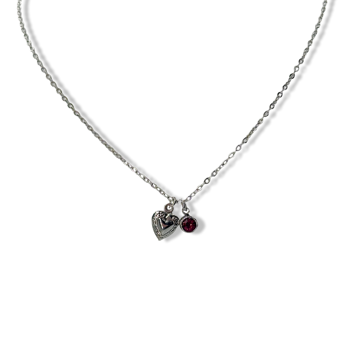 Velvet heart stone necklace