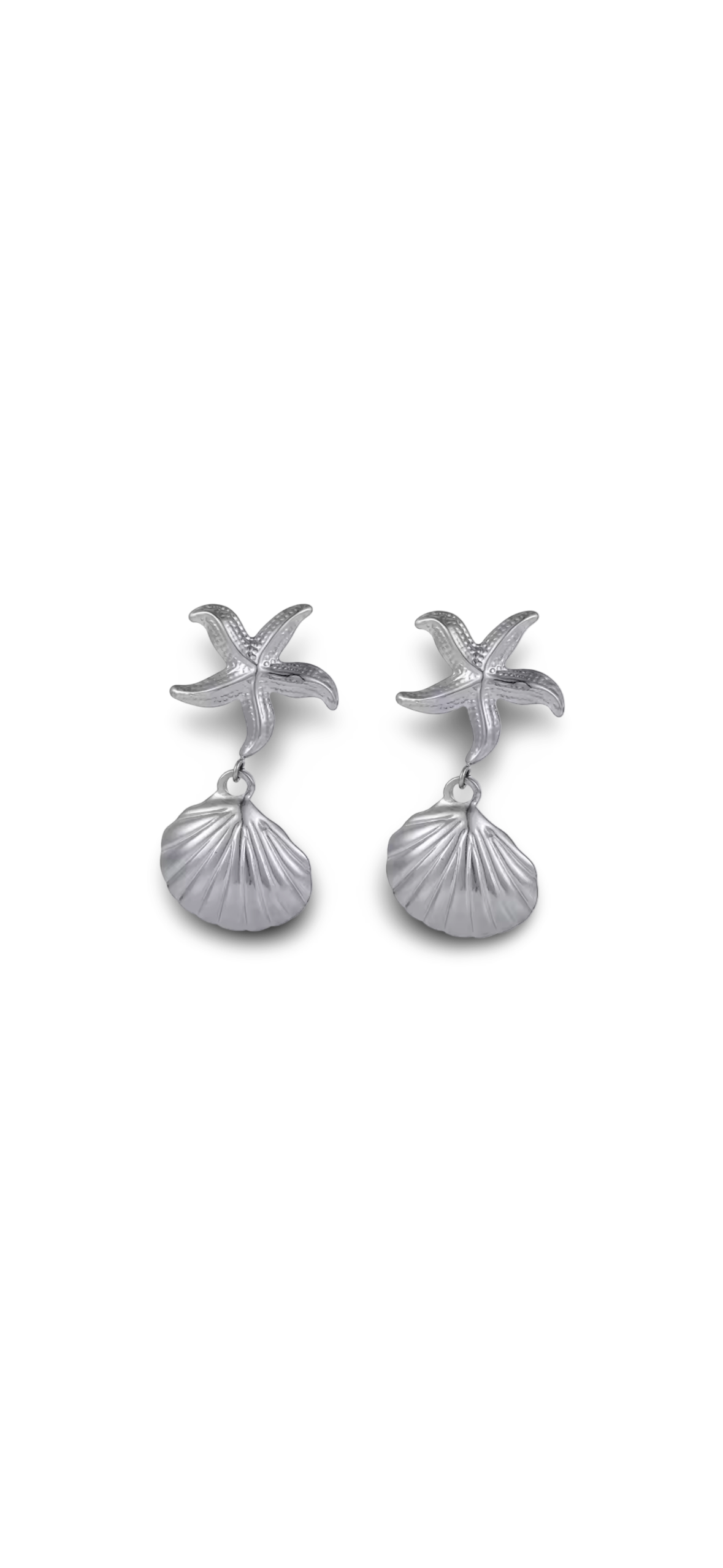 Starfish and shell earrings