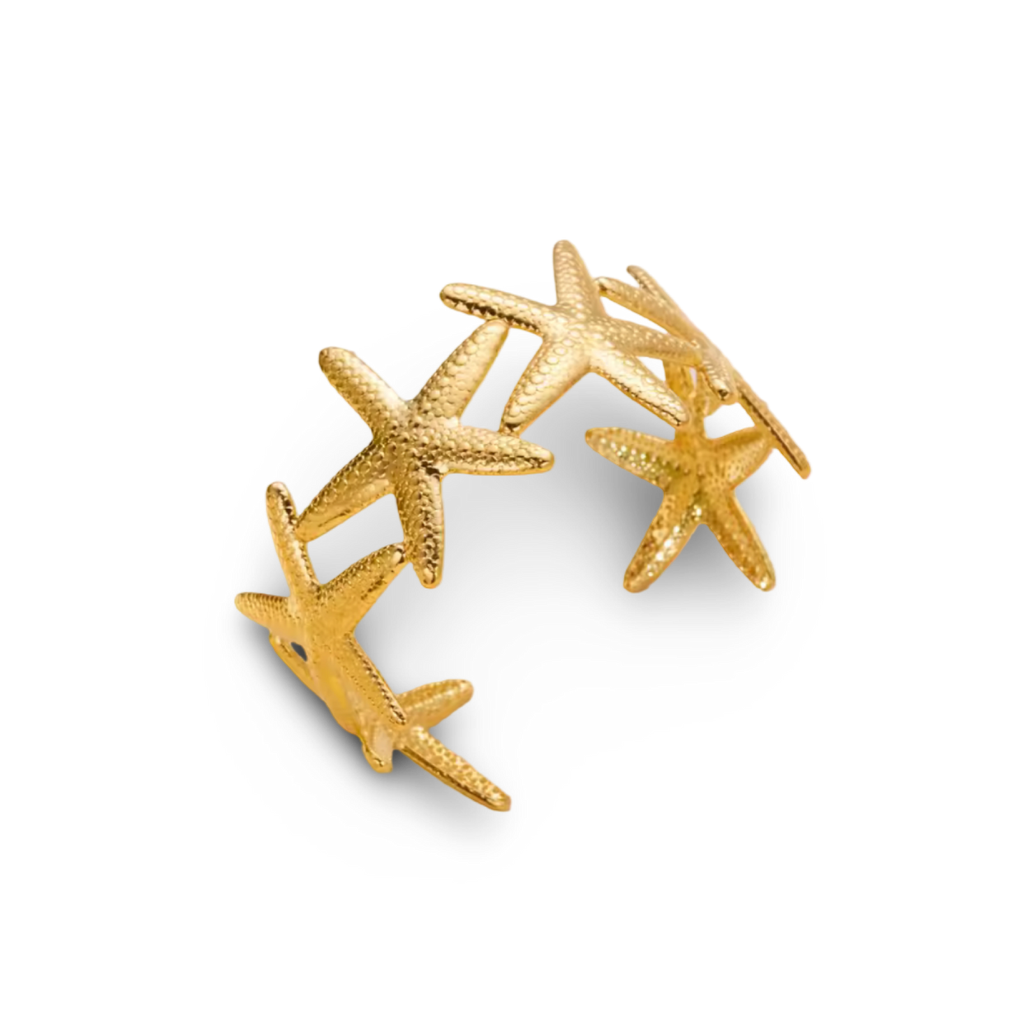 Gold starfish bangle