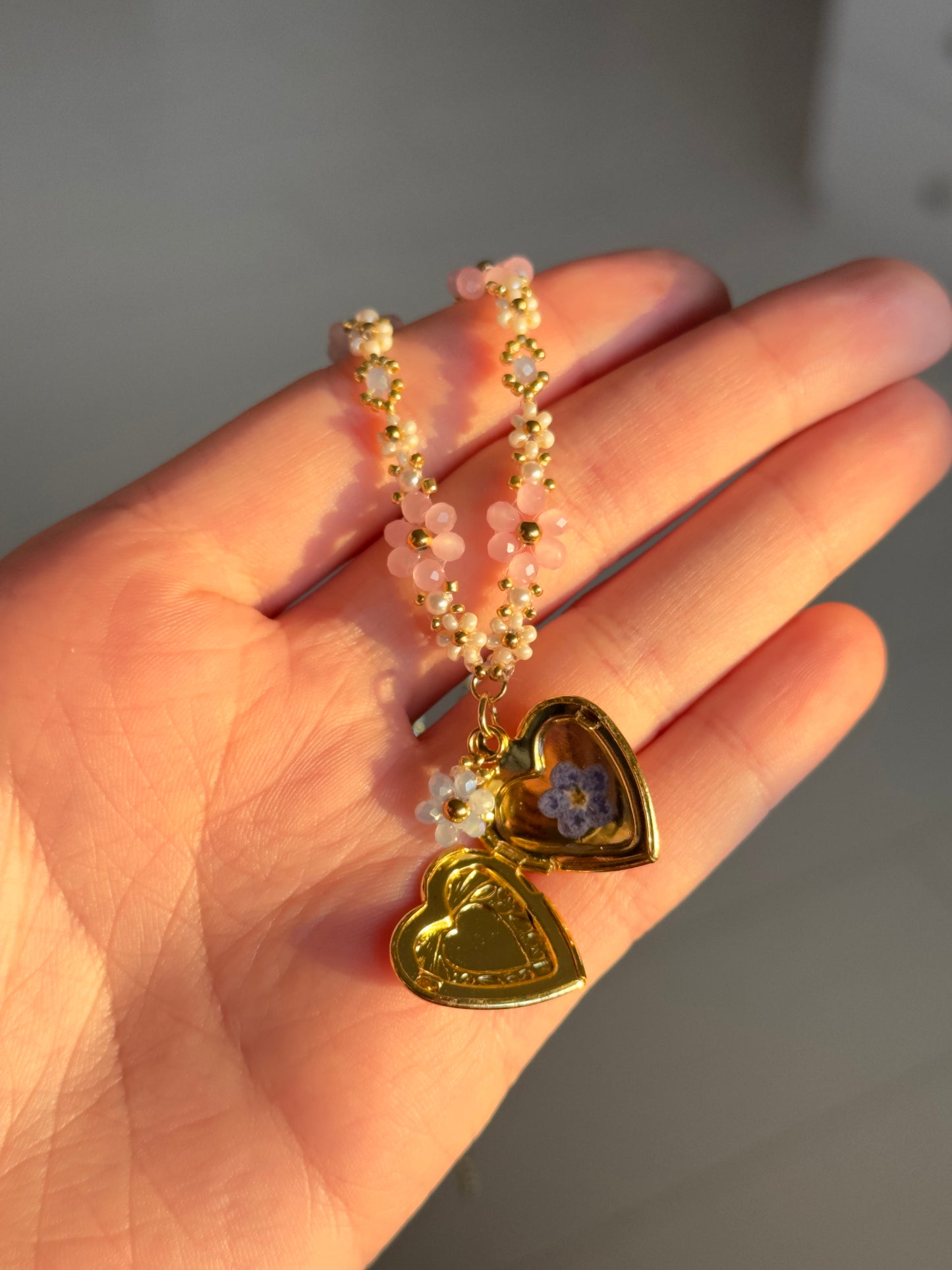 Magical flower amulet necklace