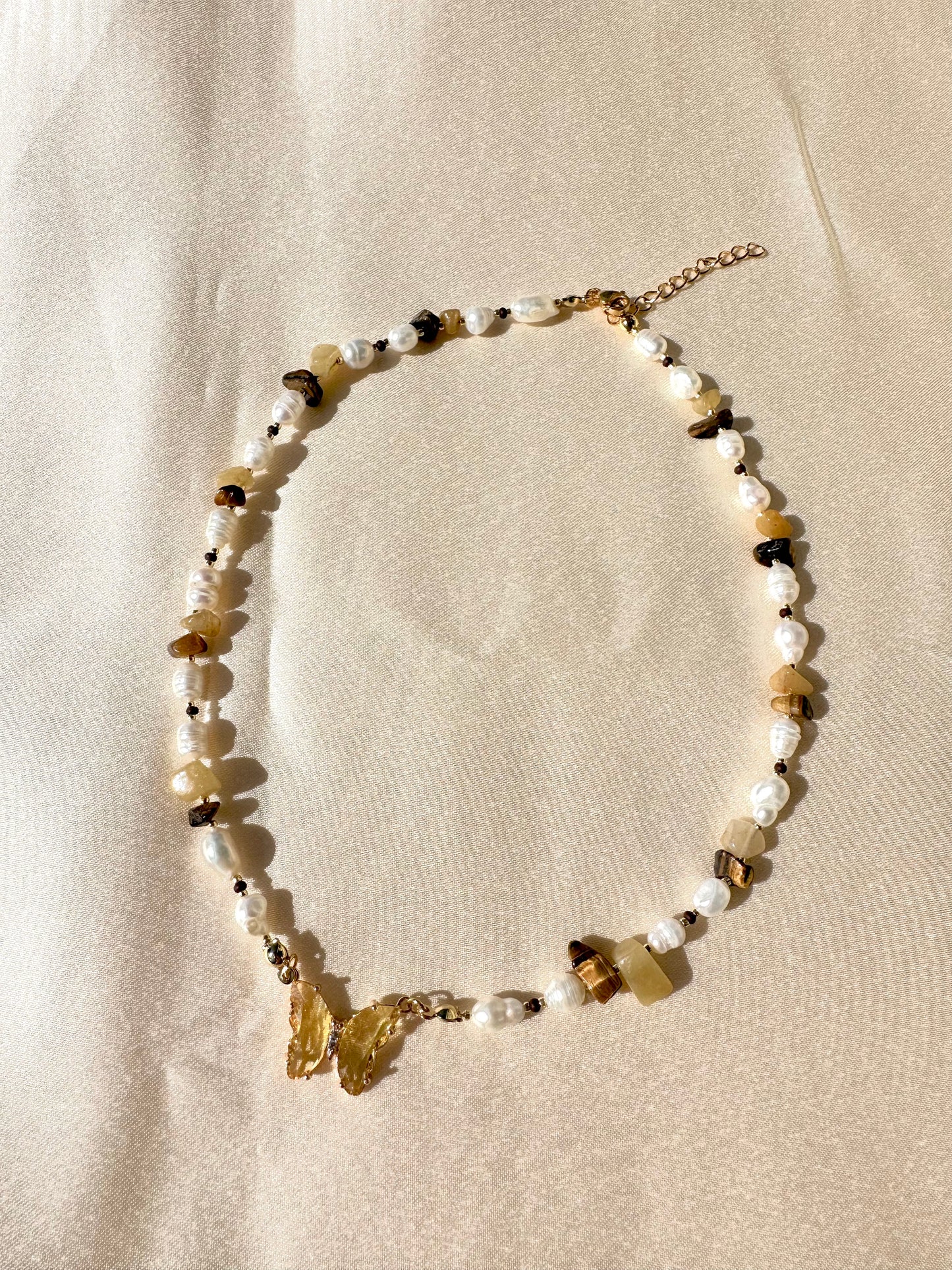 Autumn mystery butterfly necklace