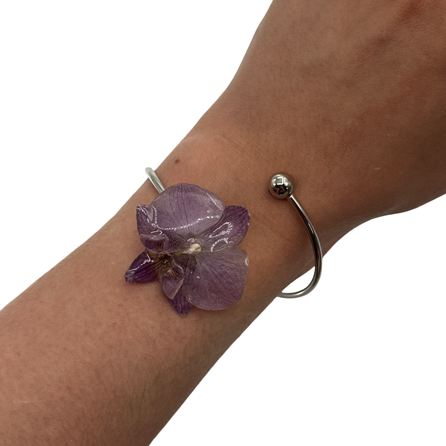 Purple orchid bangle