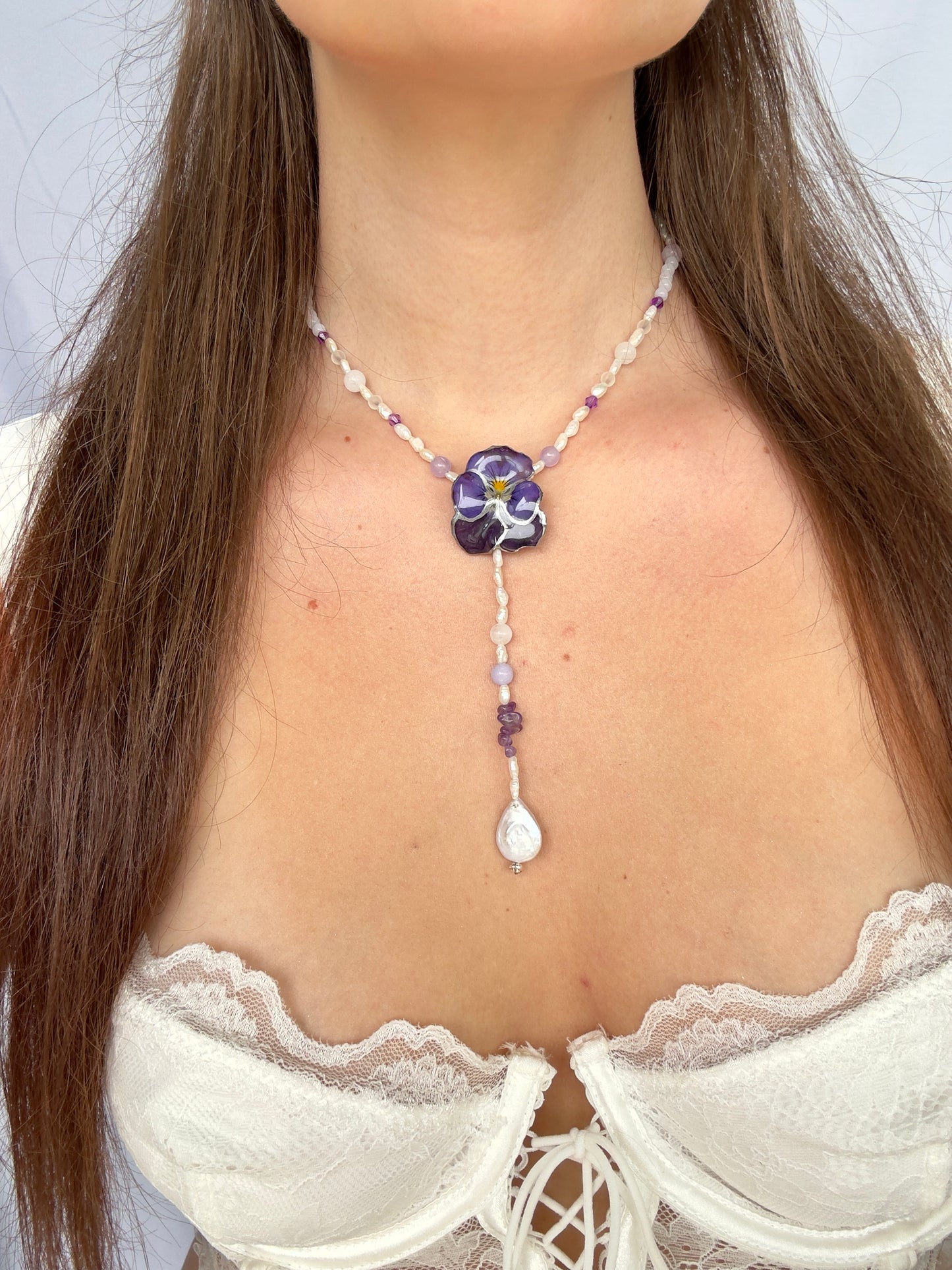 Pansy enchanted necklace