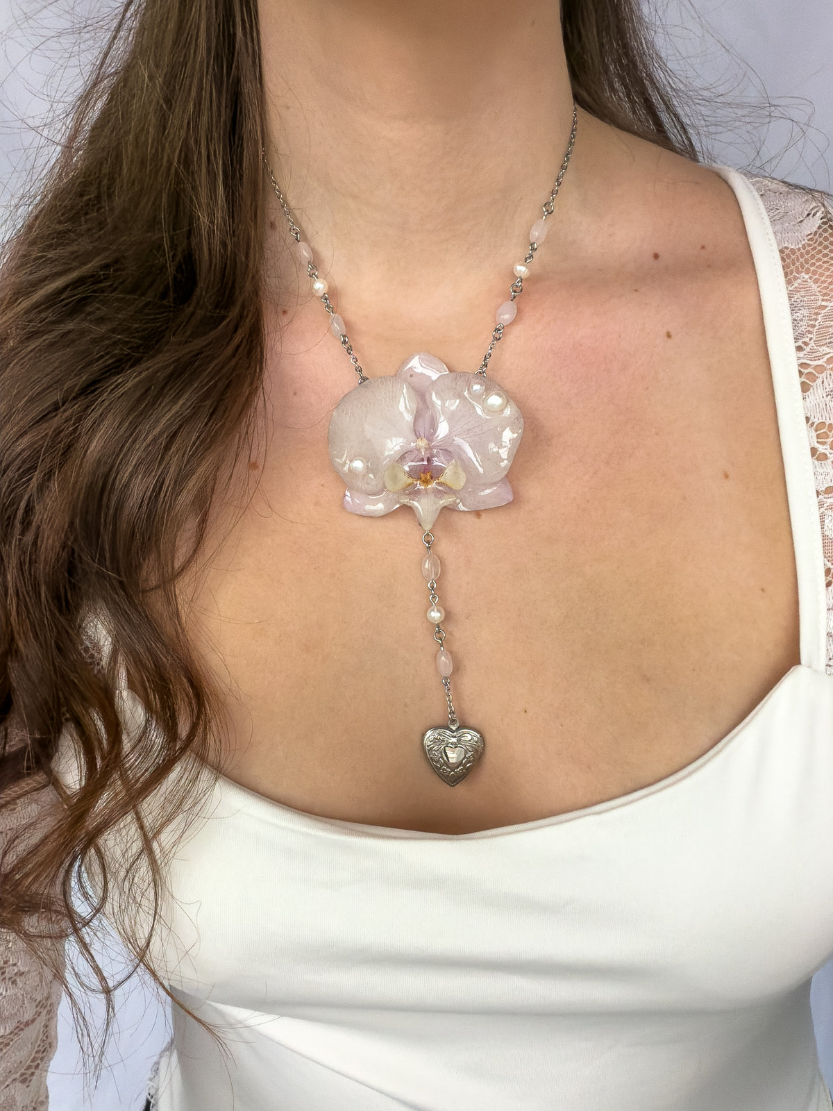Mariselle orchid necklace