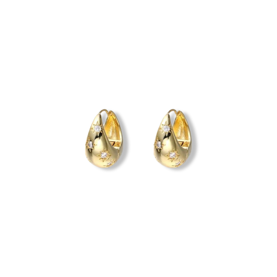Classy starly hoops earrings