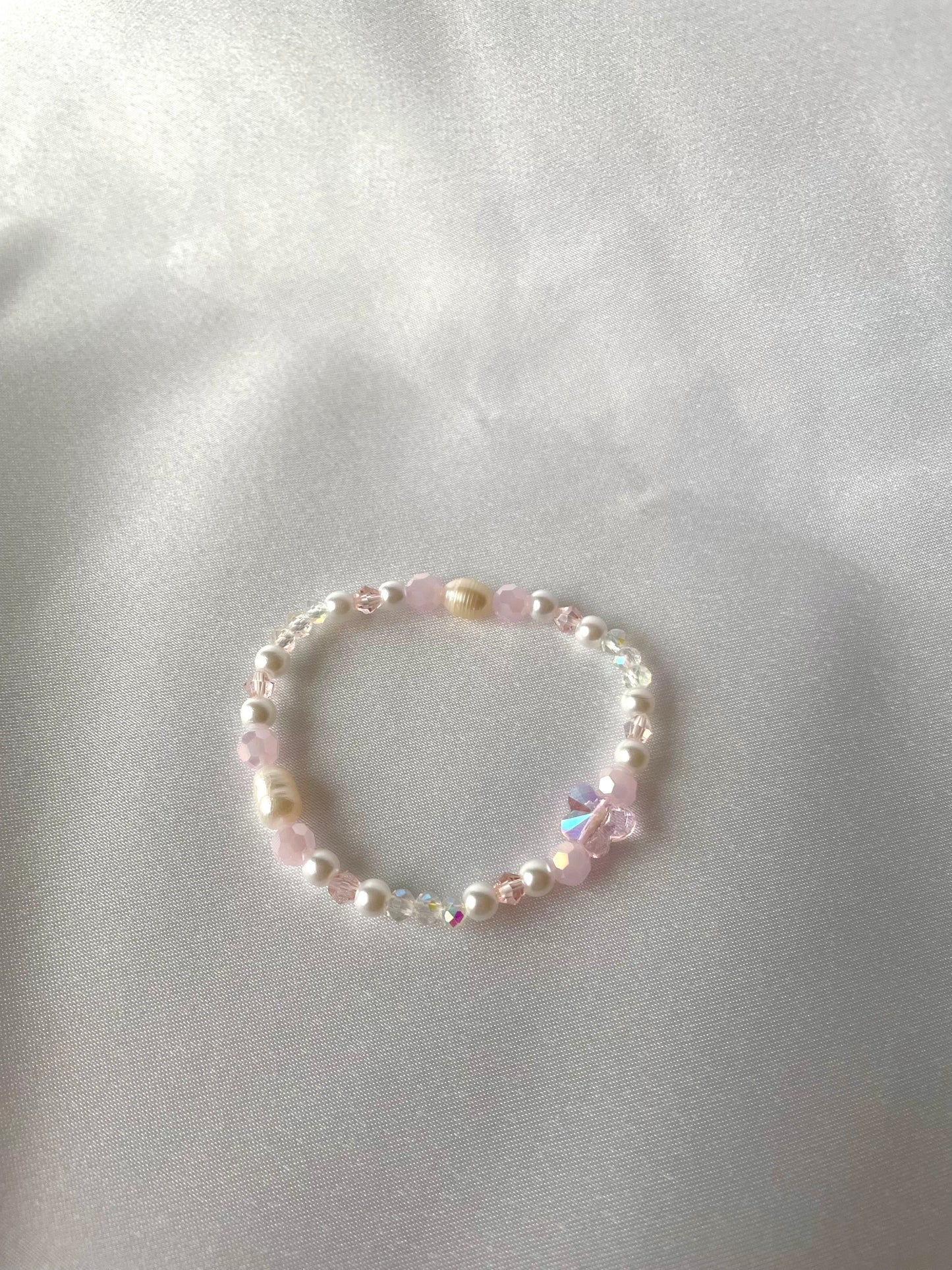 Cute pink butterfly bracelet