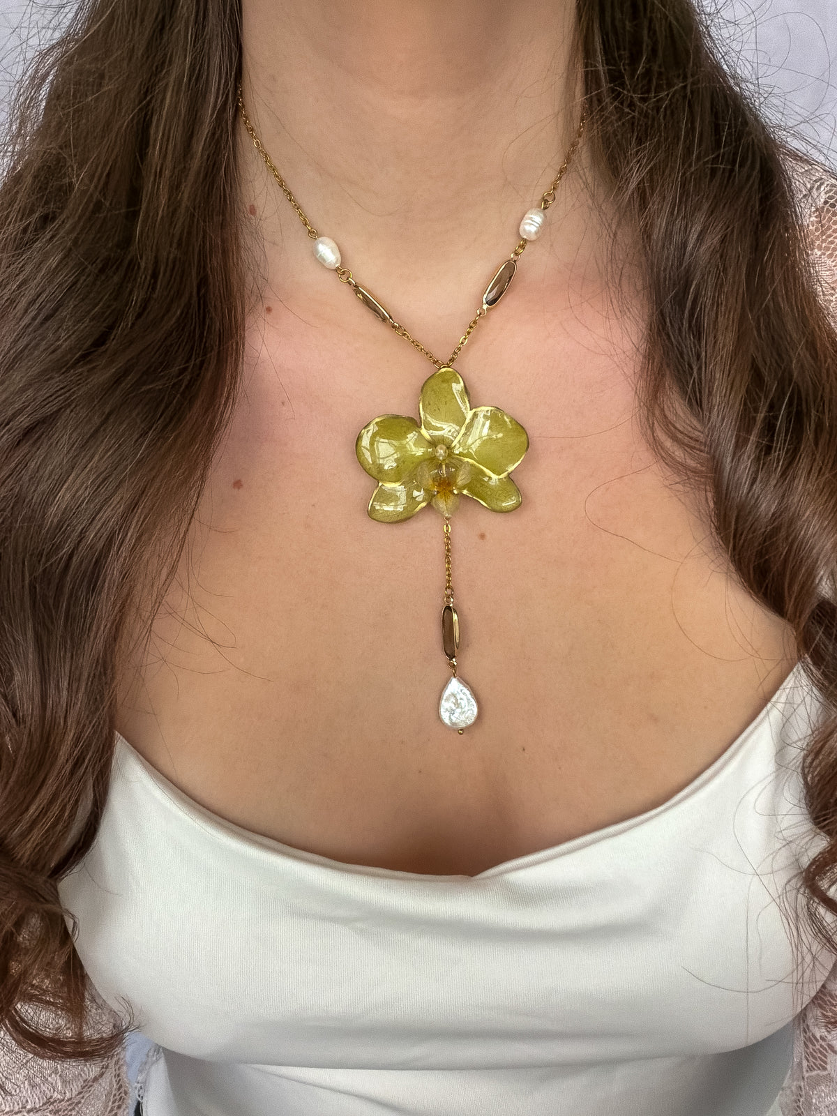 Florenza orchid necklace