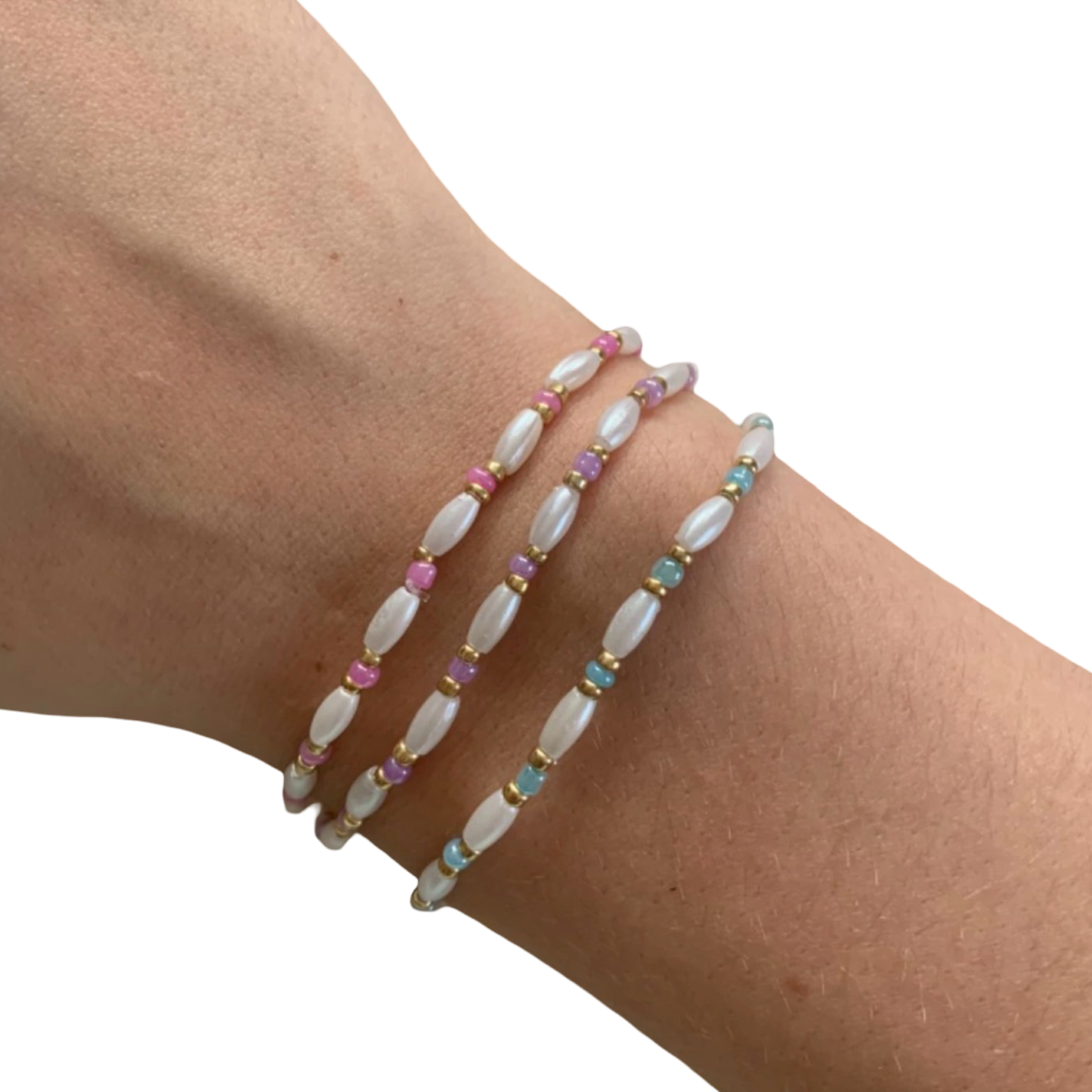 Long pearl beads bracelet