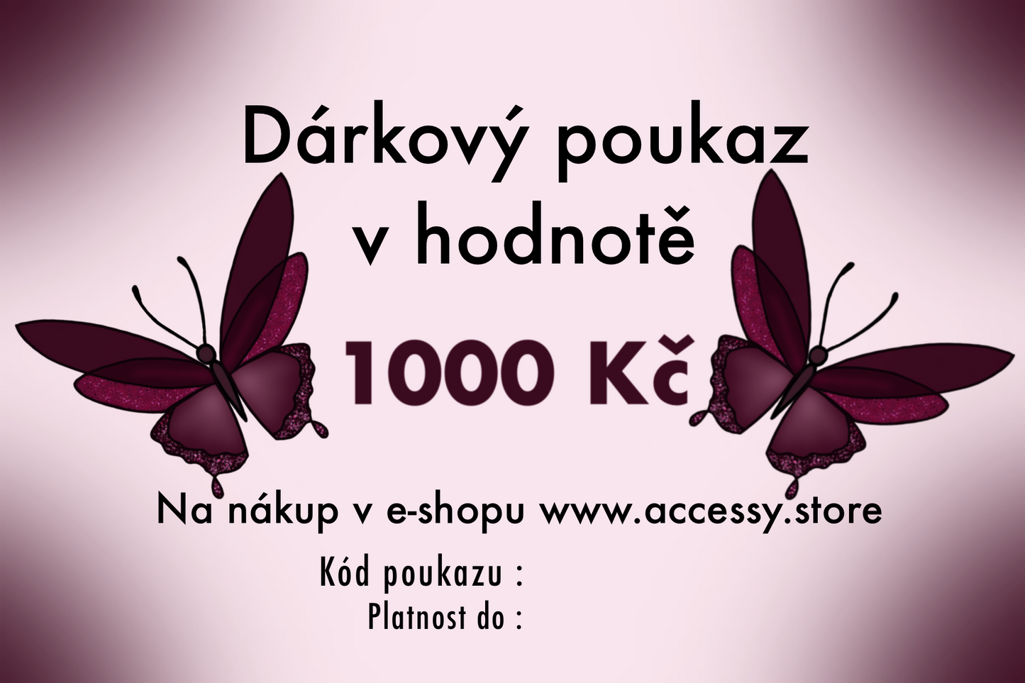 Dárkový poukaz v hodnotě 1000 Kč