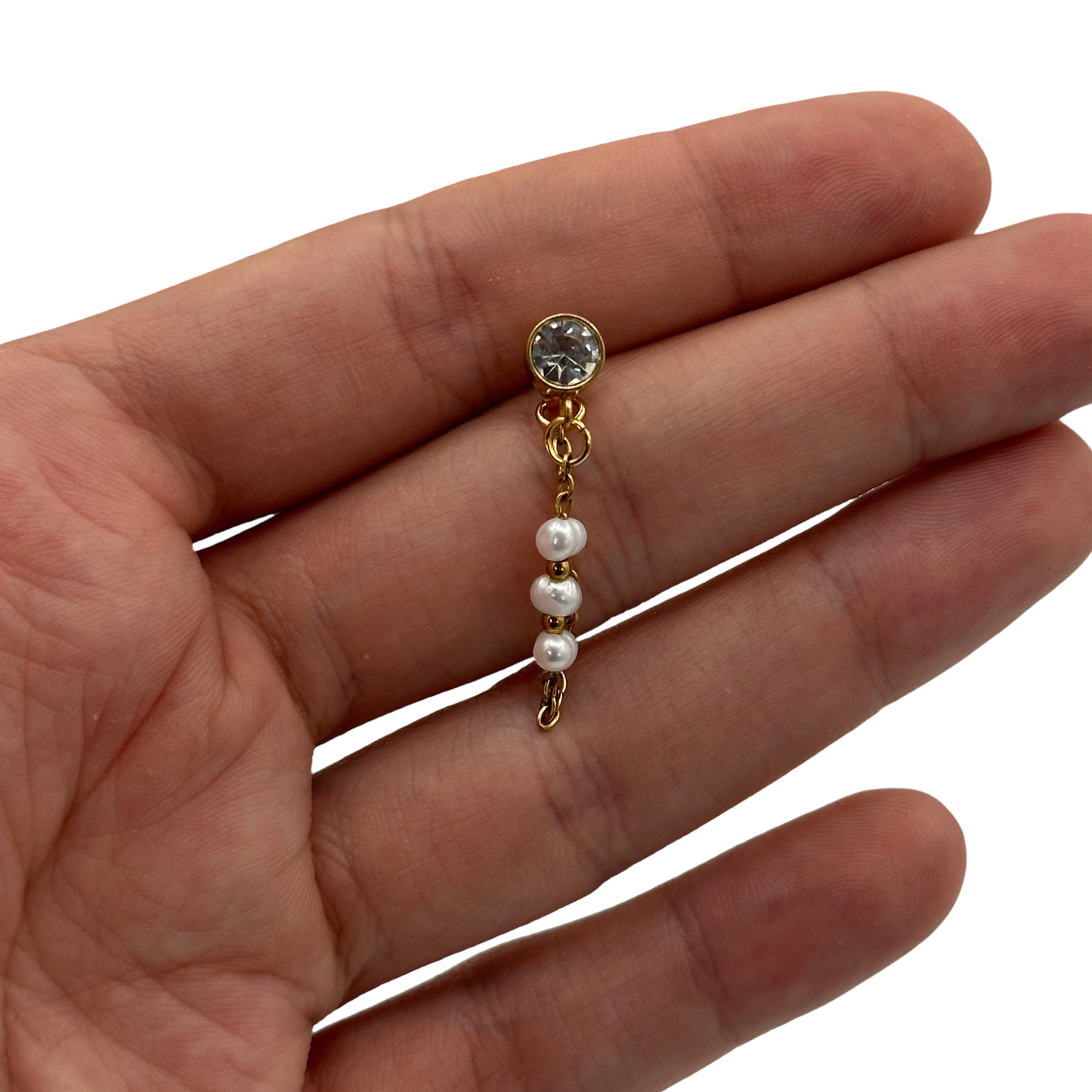 Chainy pearly earrings