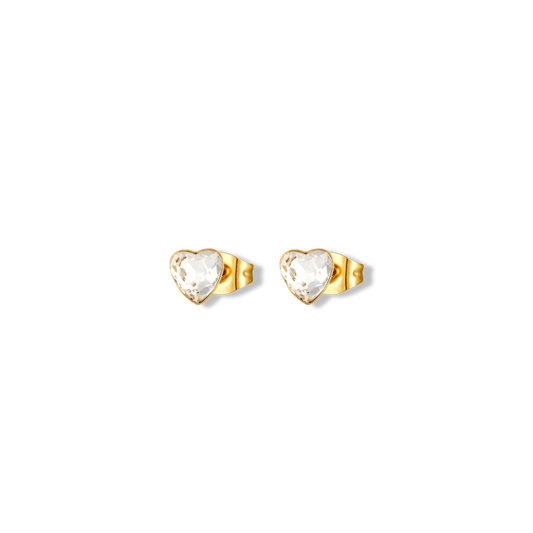 Princess heart earrings