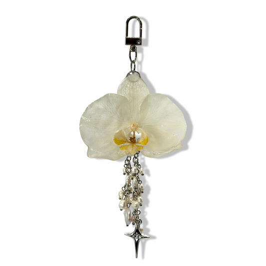 Celestial orchid bag charm
