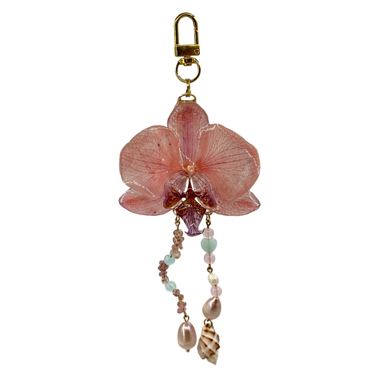 Seafoam princess orchid bag charm