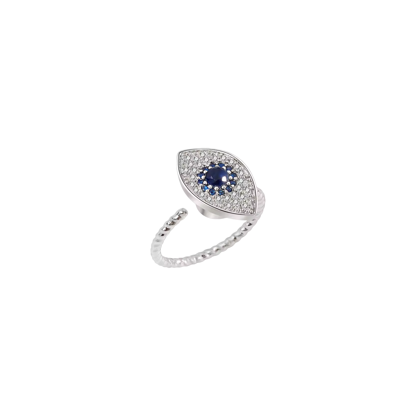 Evil eye sparkly spinning anxiety ring