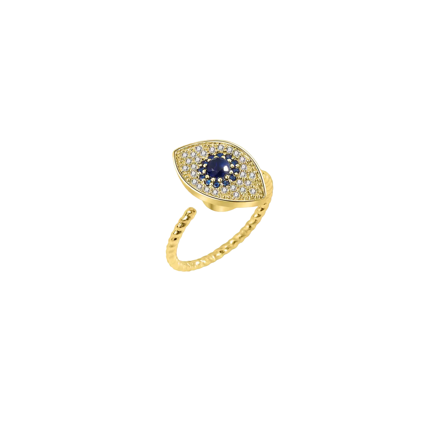 Evil eye sparkly spinning anxiety ring
