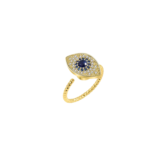 Evil eye sparkly spinning anxiety ring
