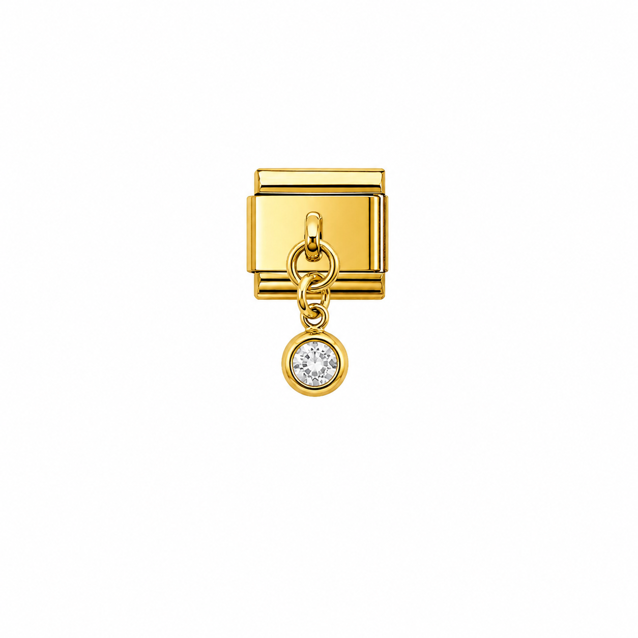 Simple stone pendant italian charm