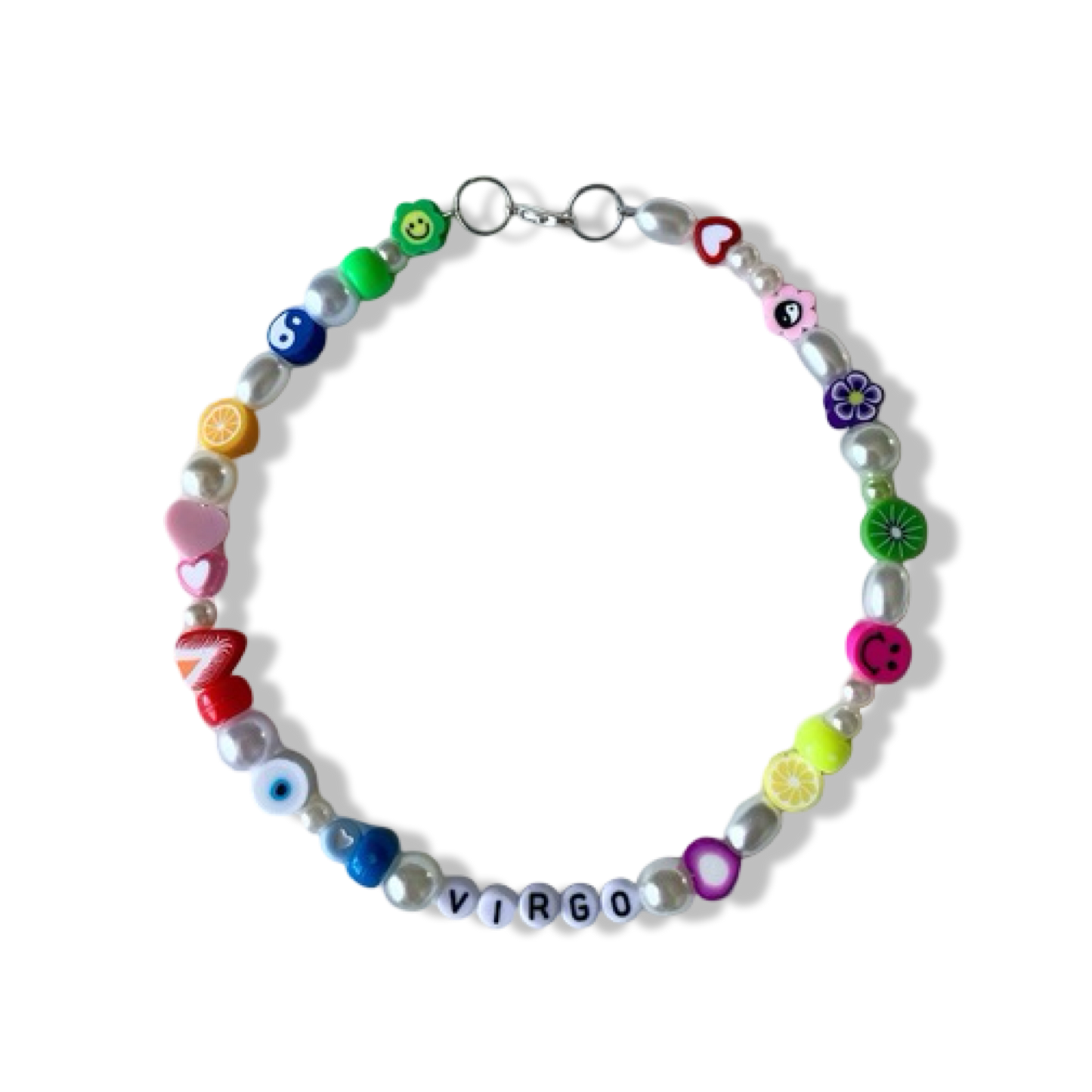 Beaded zodiac sign necklace