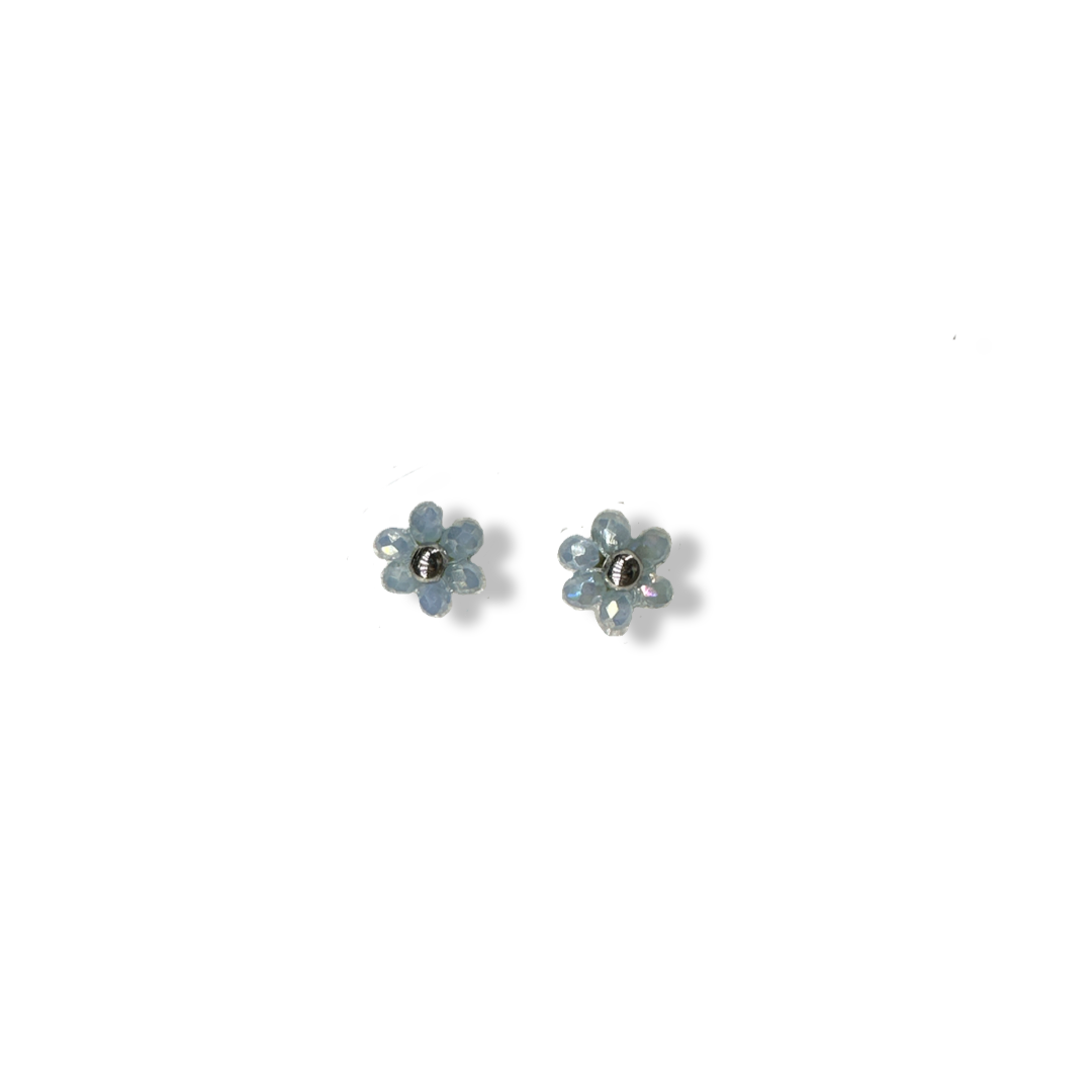Minimalistic beads flower earrings