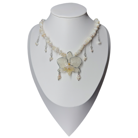 Sunkissed orchid necklace