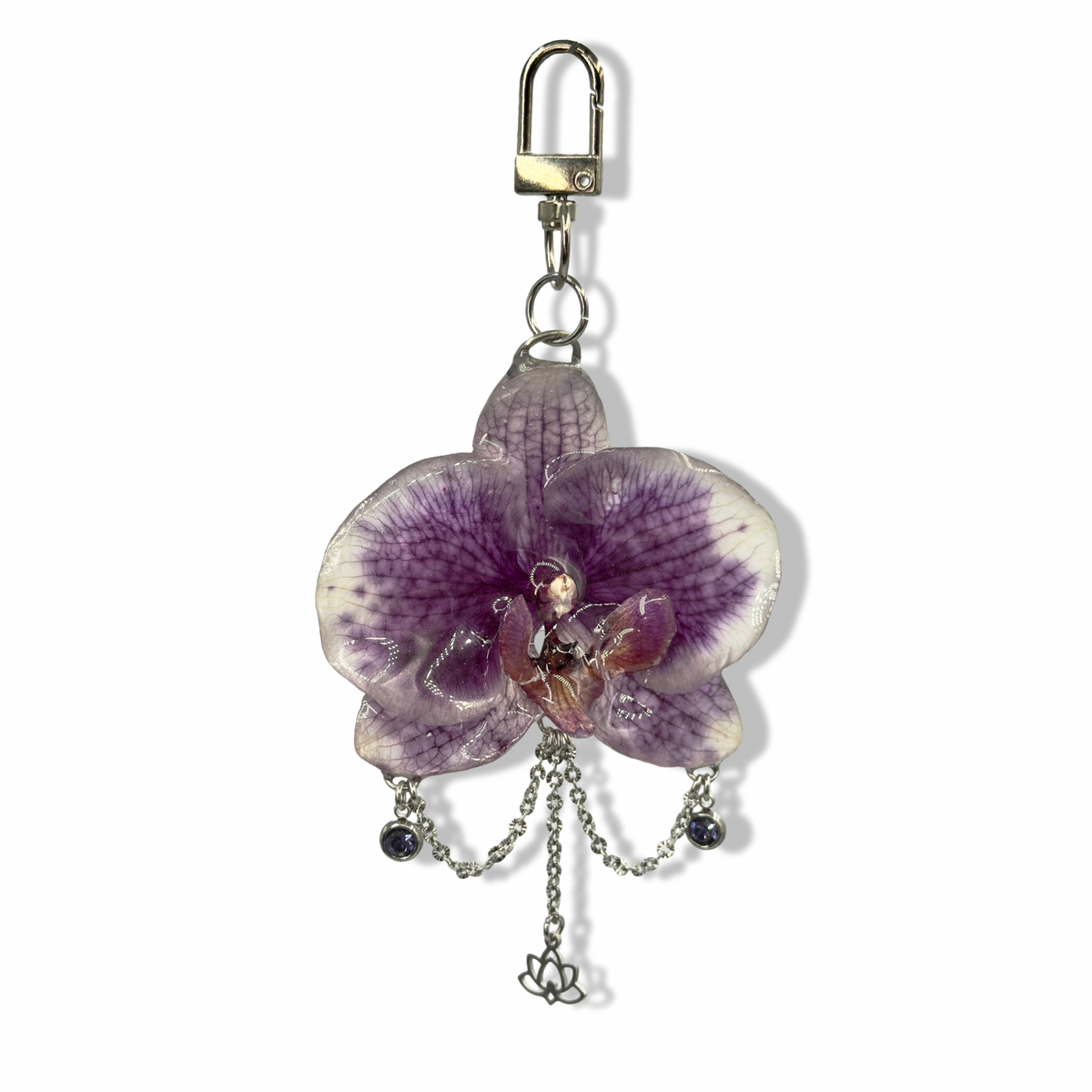 Lilith orchid bag charm