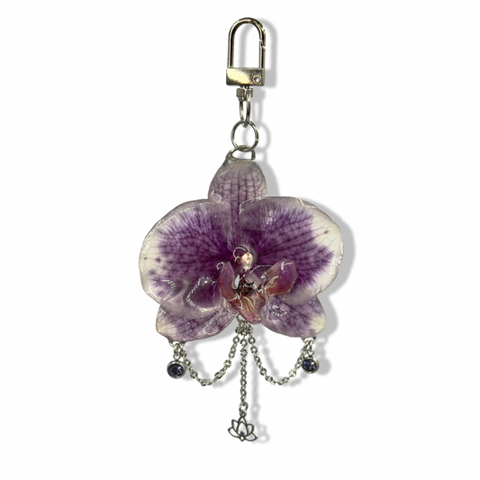 Lilith orchid bag charm