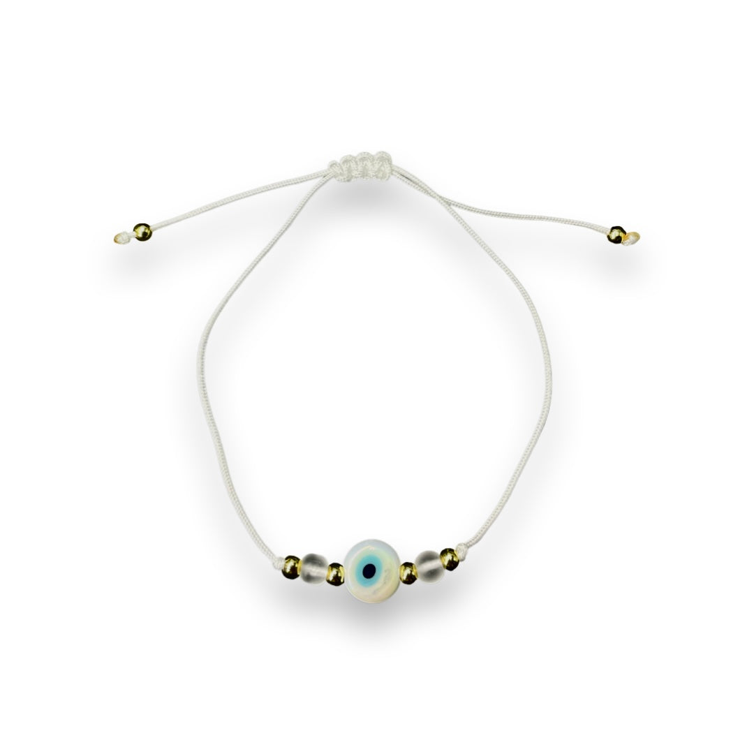 Evil eye glass bracelet