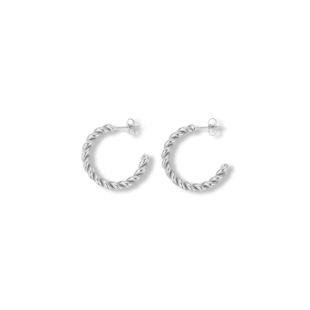 Twisted hoops earrings