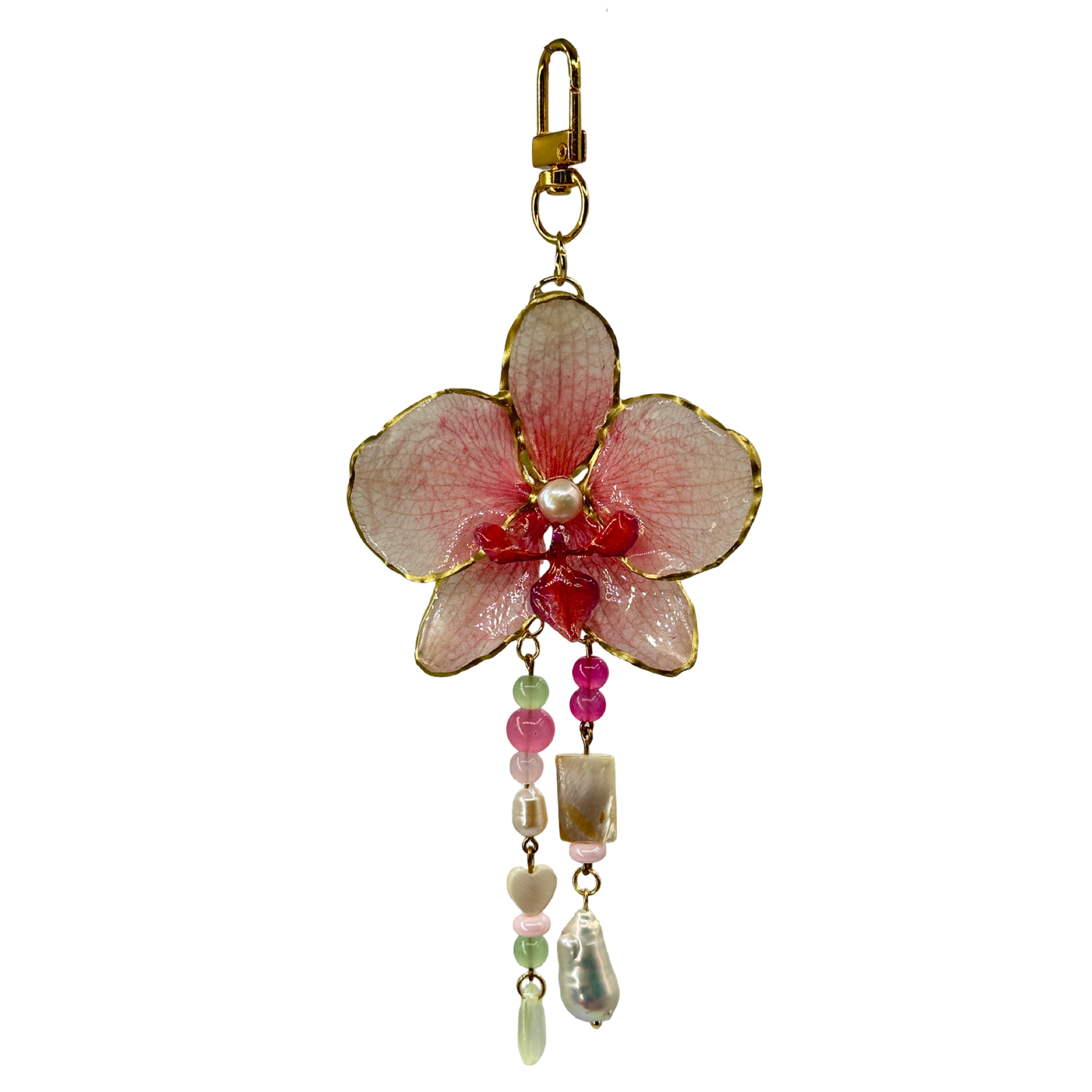 Pixie petals orchid bag charm