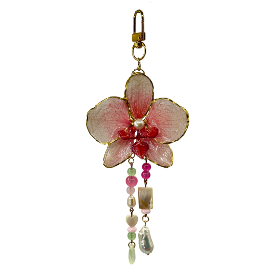 Pixie petals orchid bag charm