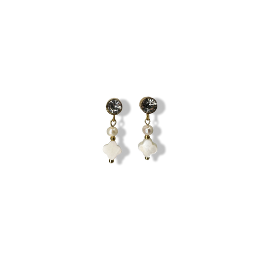 Ricepearls & flowers earrings