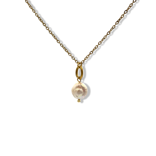 Coin pearl necklace
