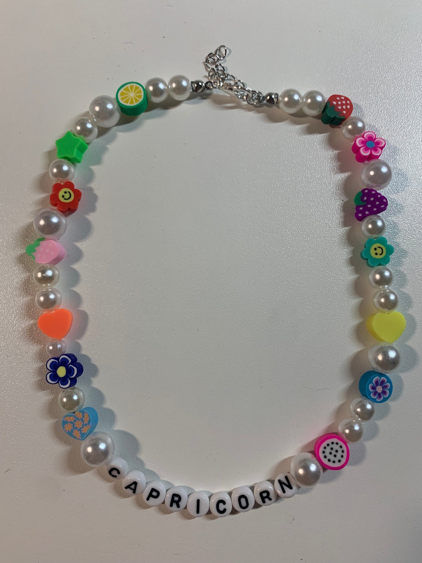 Beaded zodiac sign necklace