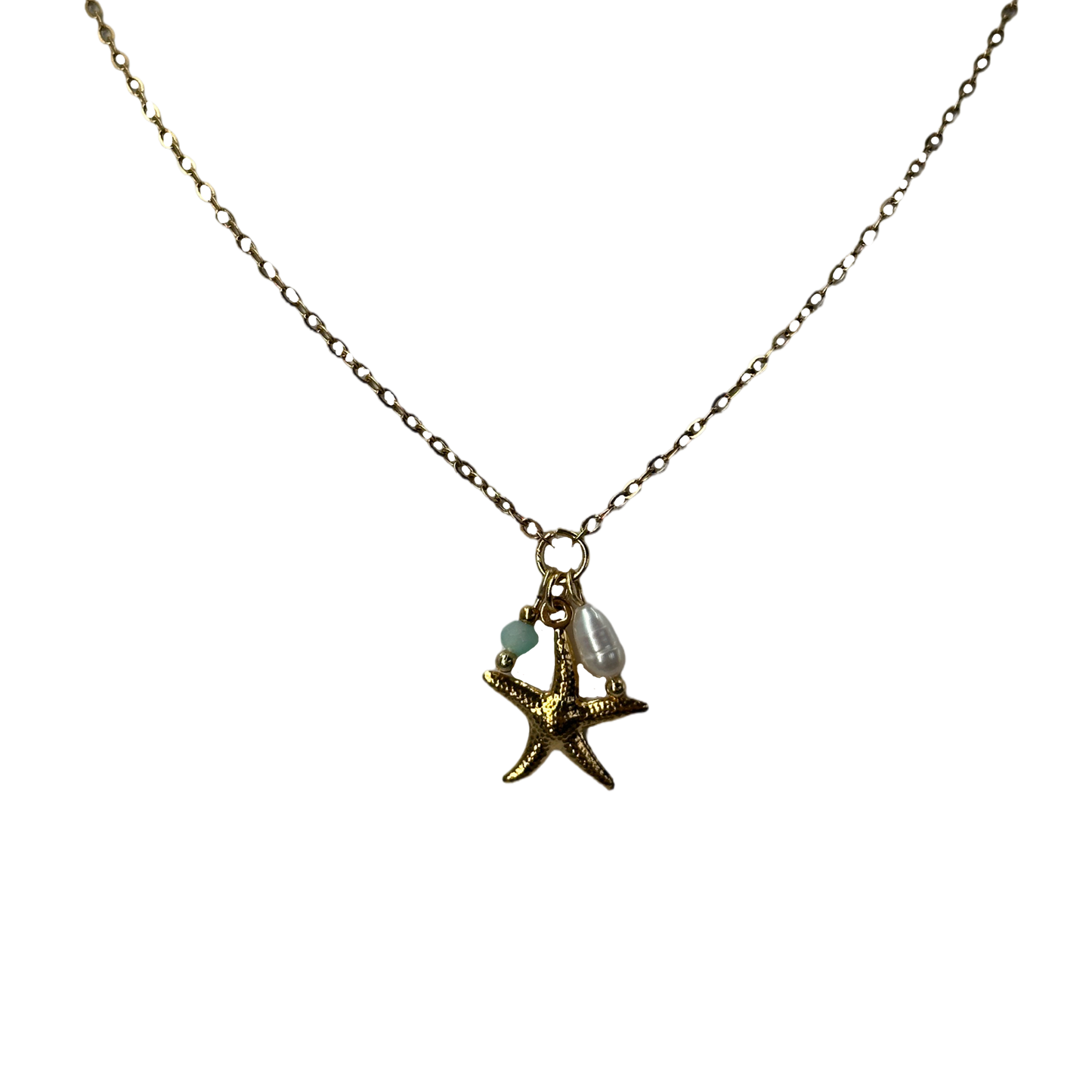 Minimalistic starfish azure necklace