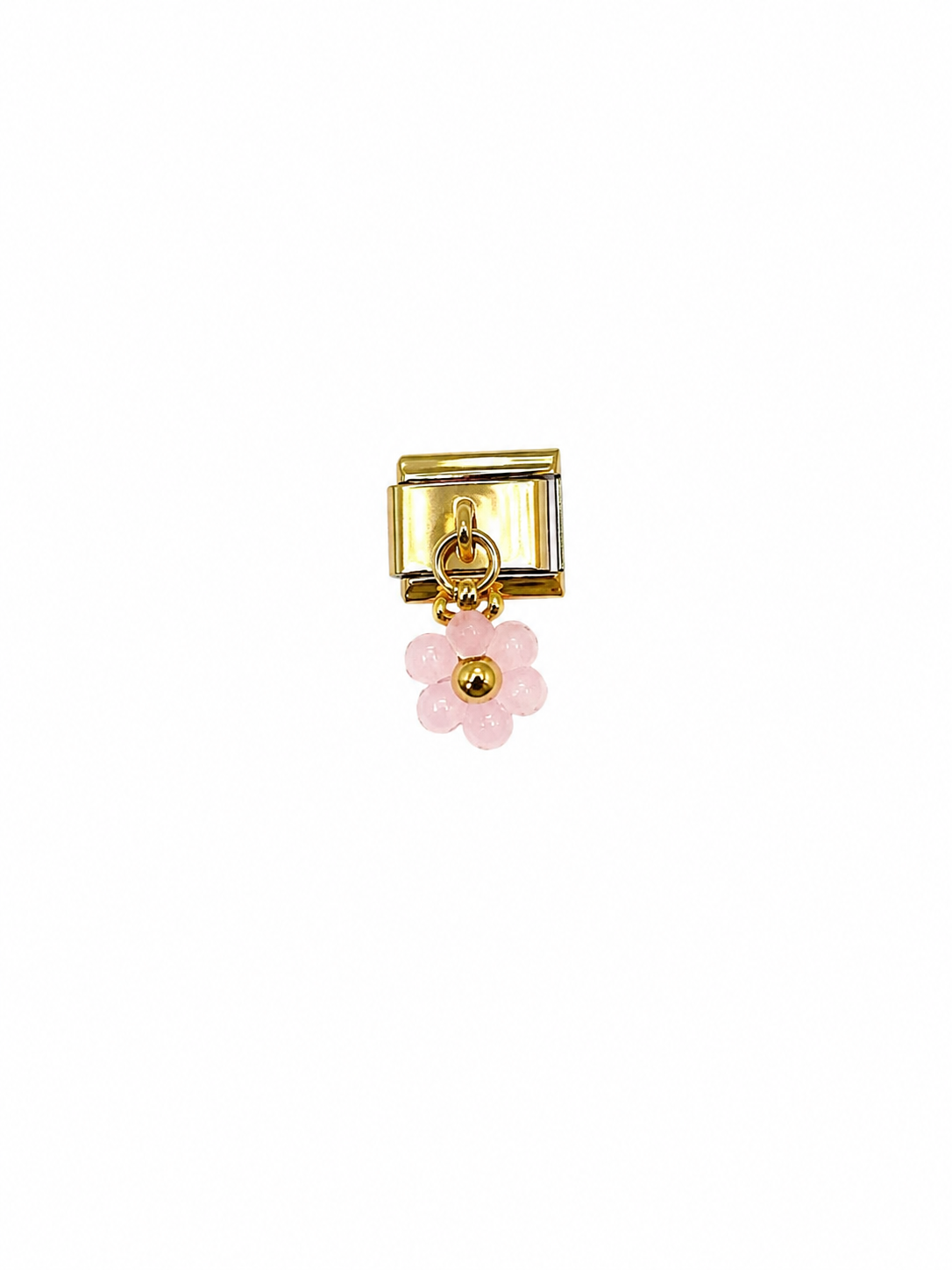 Beaded flower italian charm