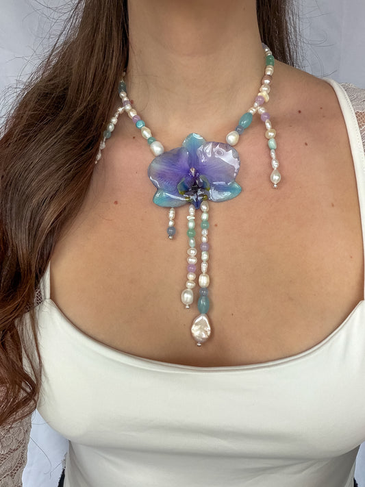 Ondelia orchid necklace