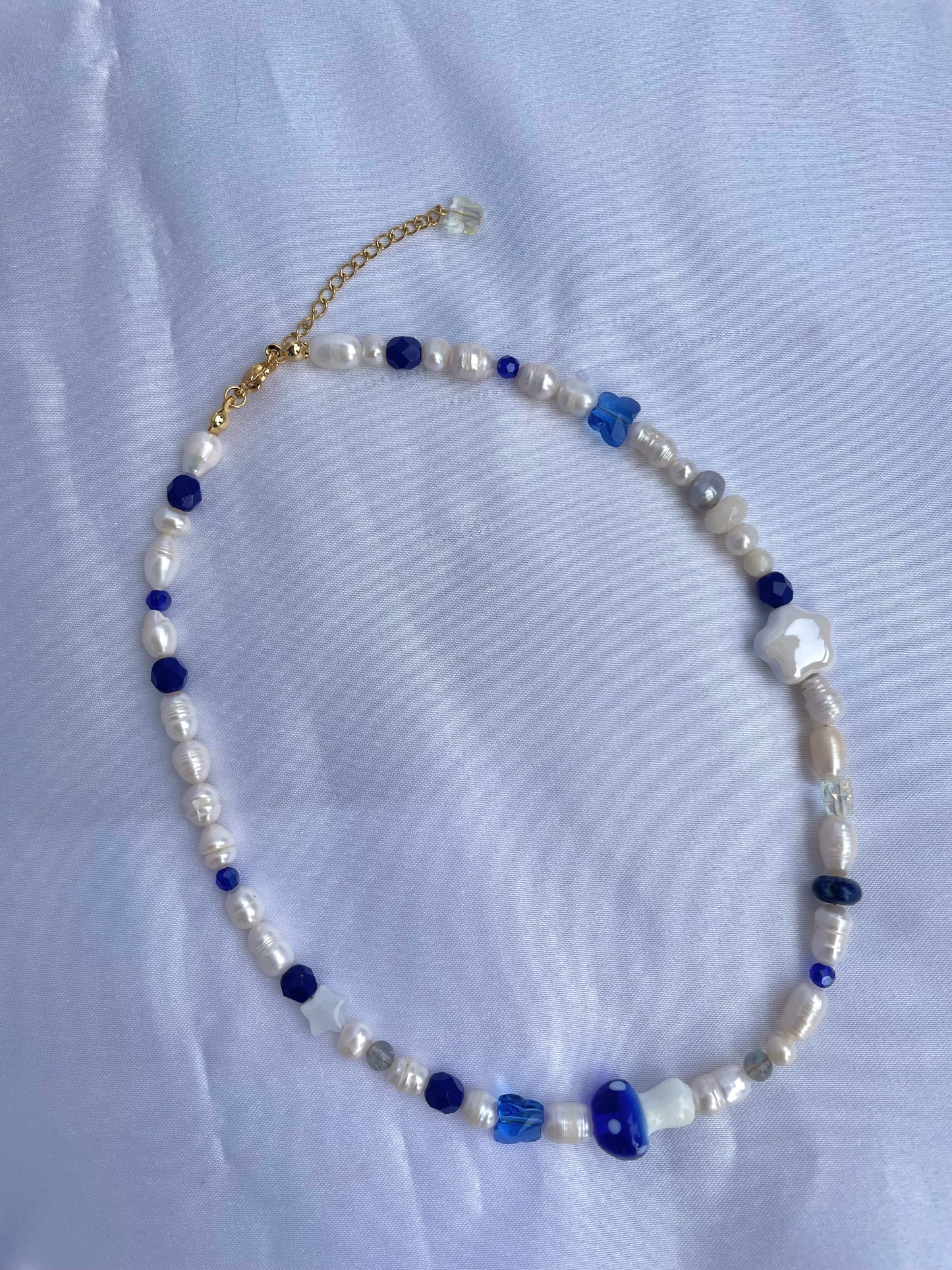 Dark blue fantasy necklace