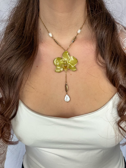 Florenza orchid necklace